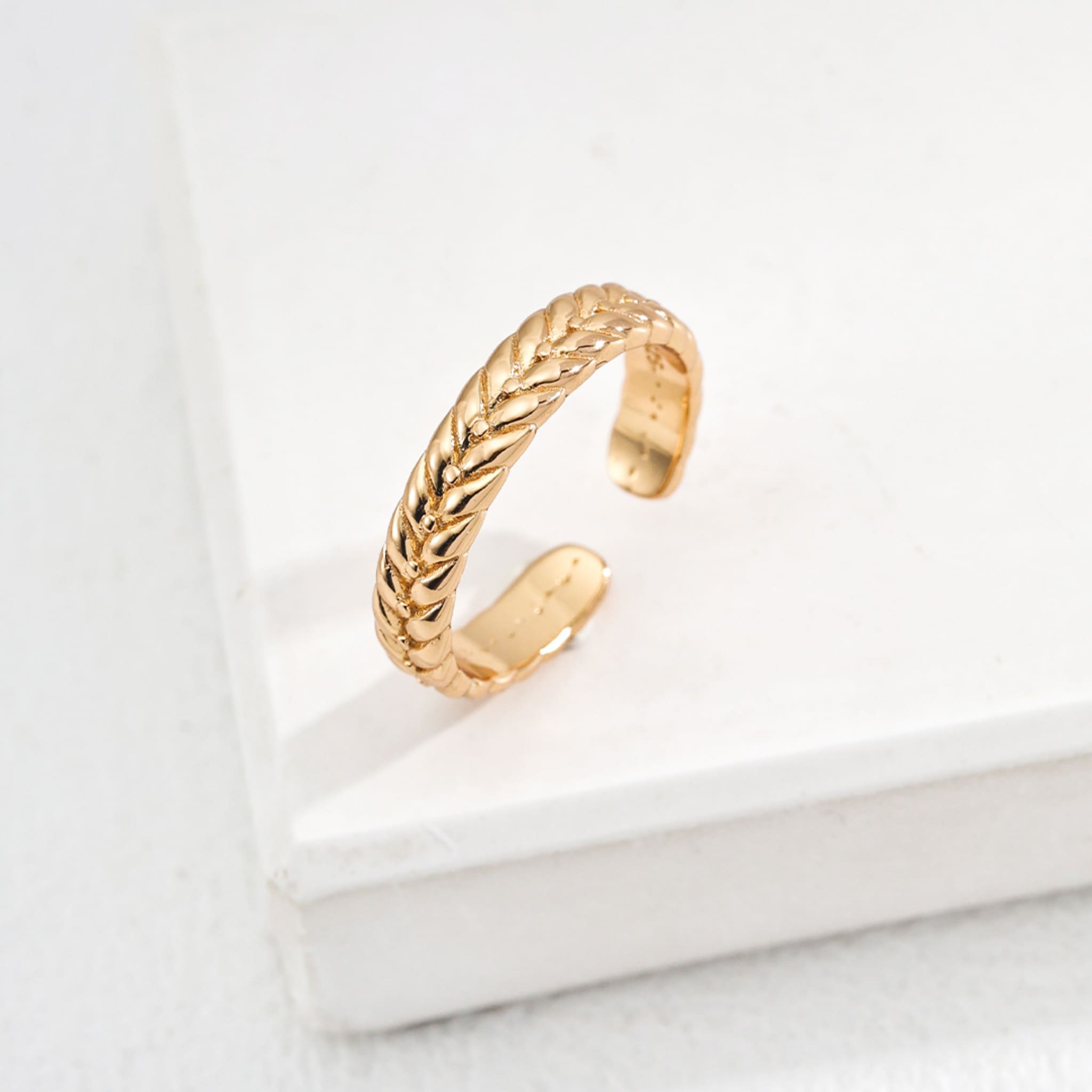 18K Gold-Plated Sterling Silver Adjustable Ring