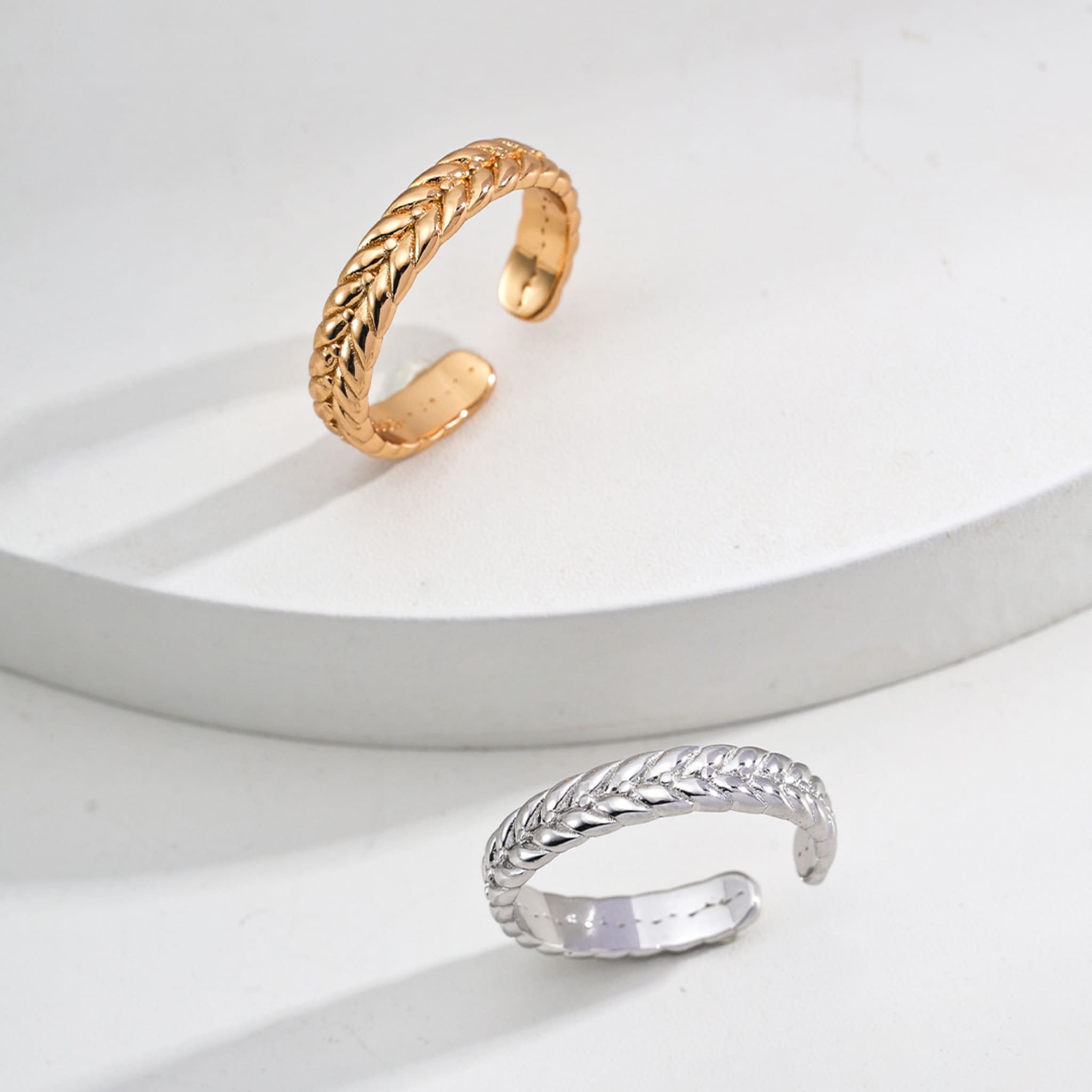 18K Gold-Plated Sterling Silver Adjustable Ring