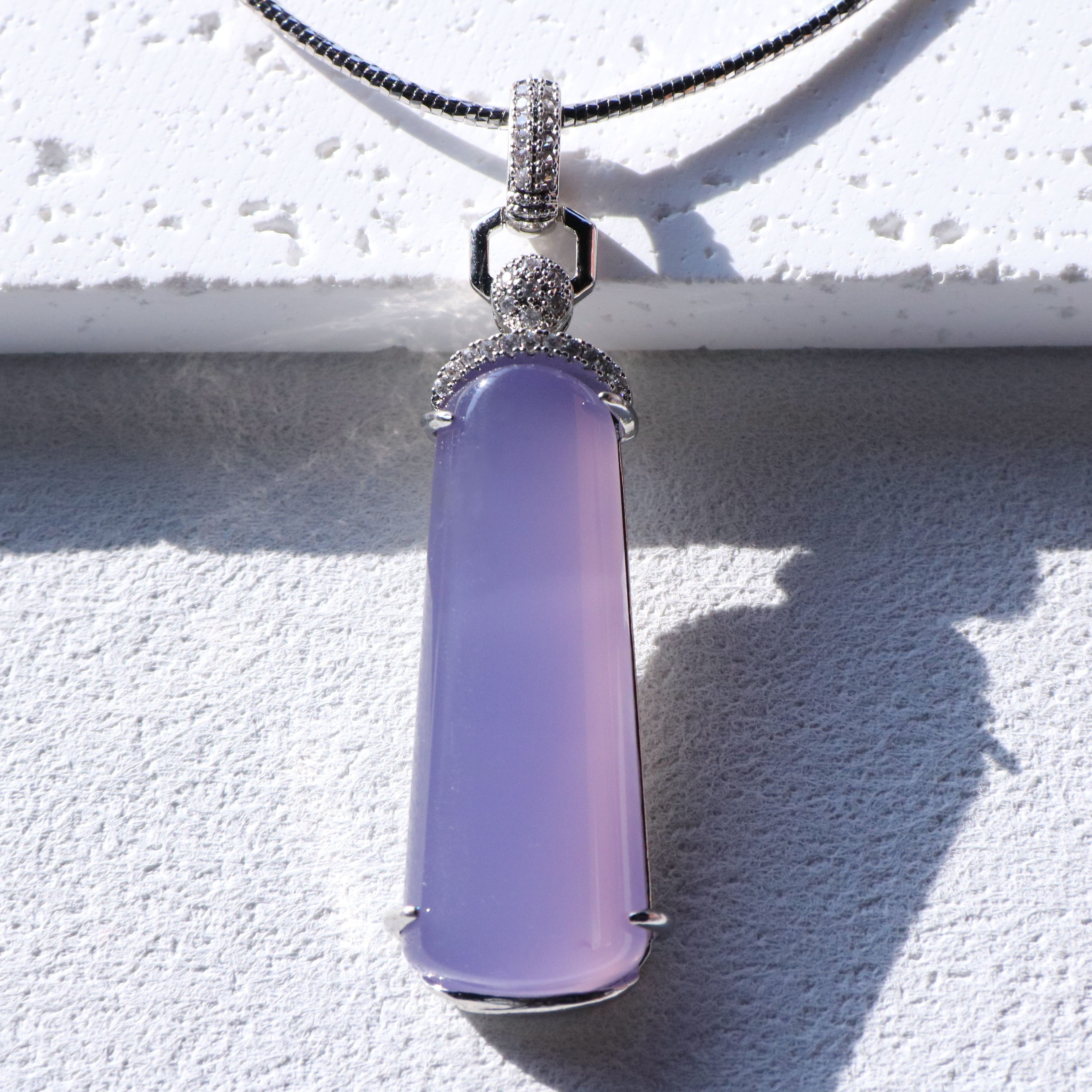Purple Chalcedony Pendant-1