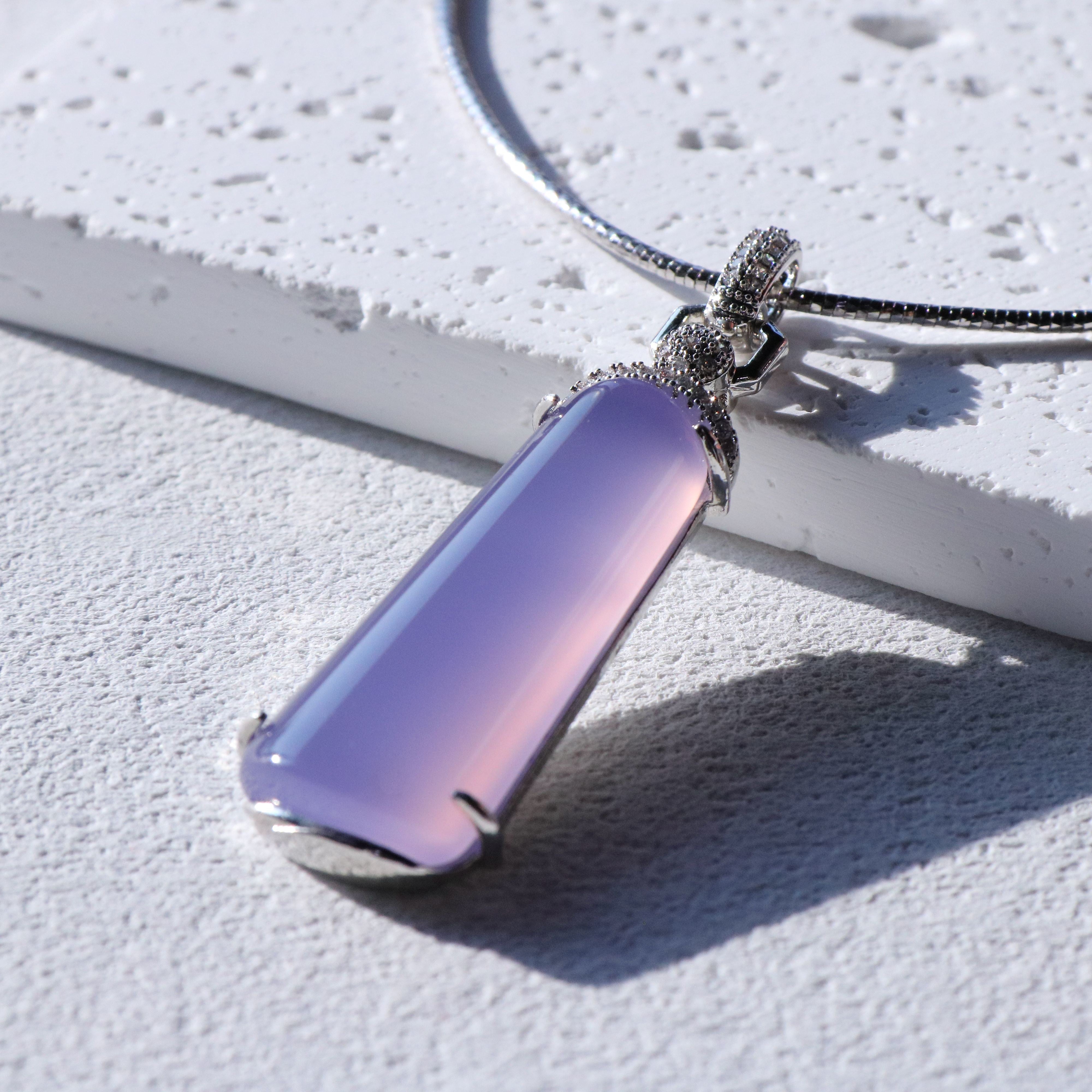 Purple Chalcedony Pendant-2