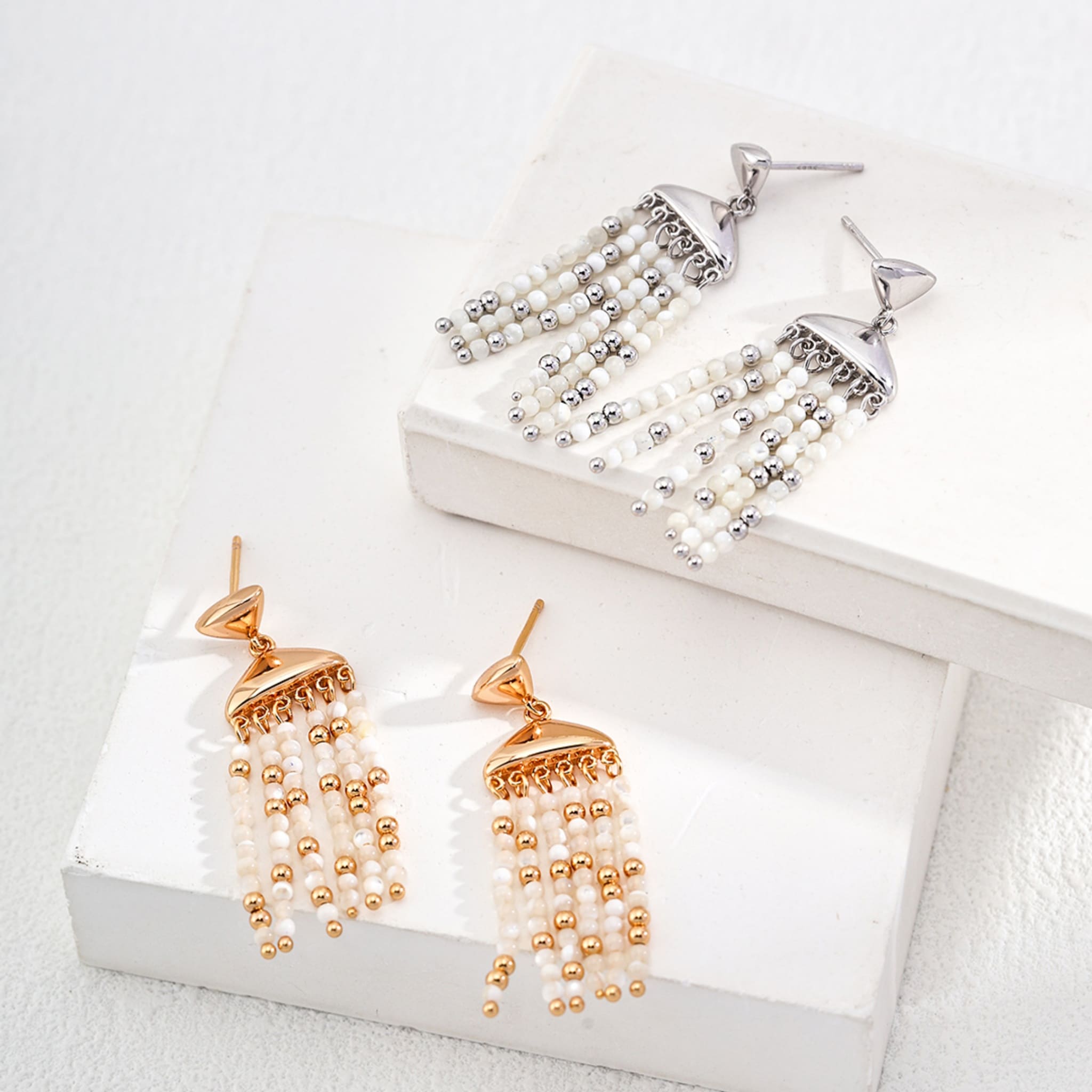 Romantic Silver Shell Earrings for Sweet Girls Spring Style-1