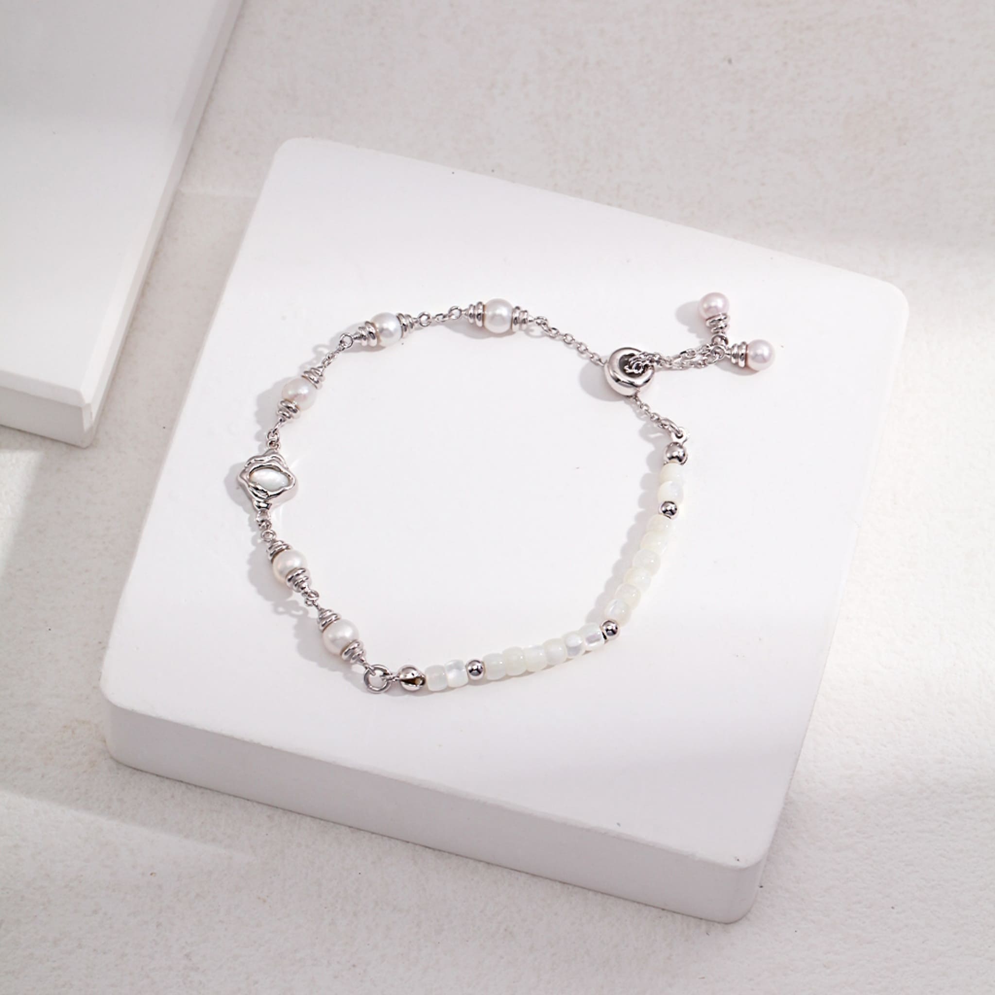 Sterling Silver Mother of Pearl Bracelet