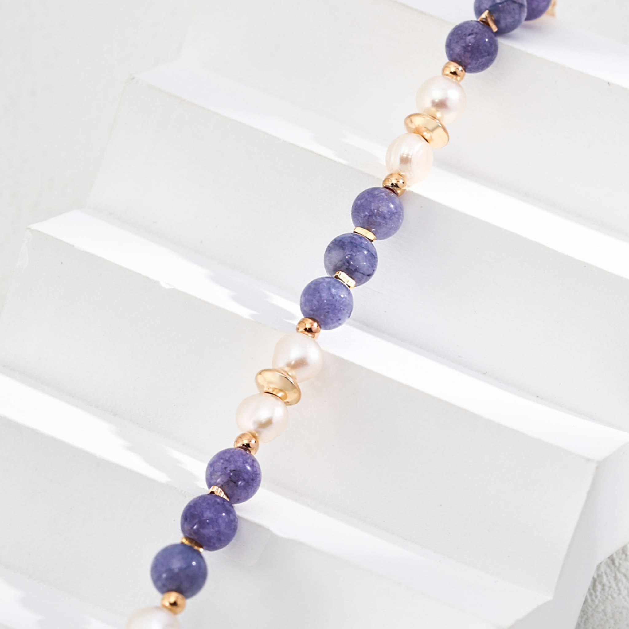 Natural Pearl & Kunzite Bracelet