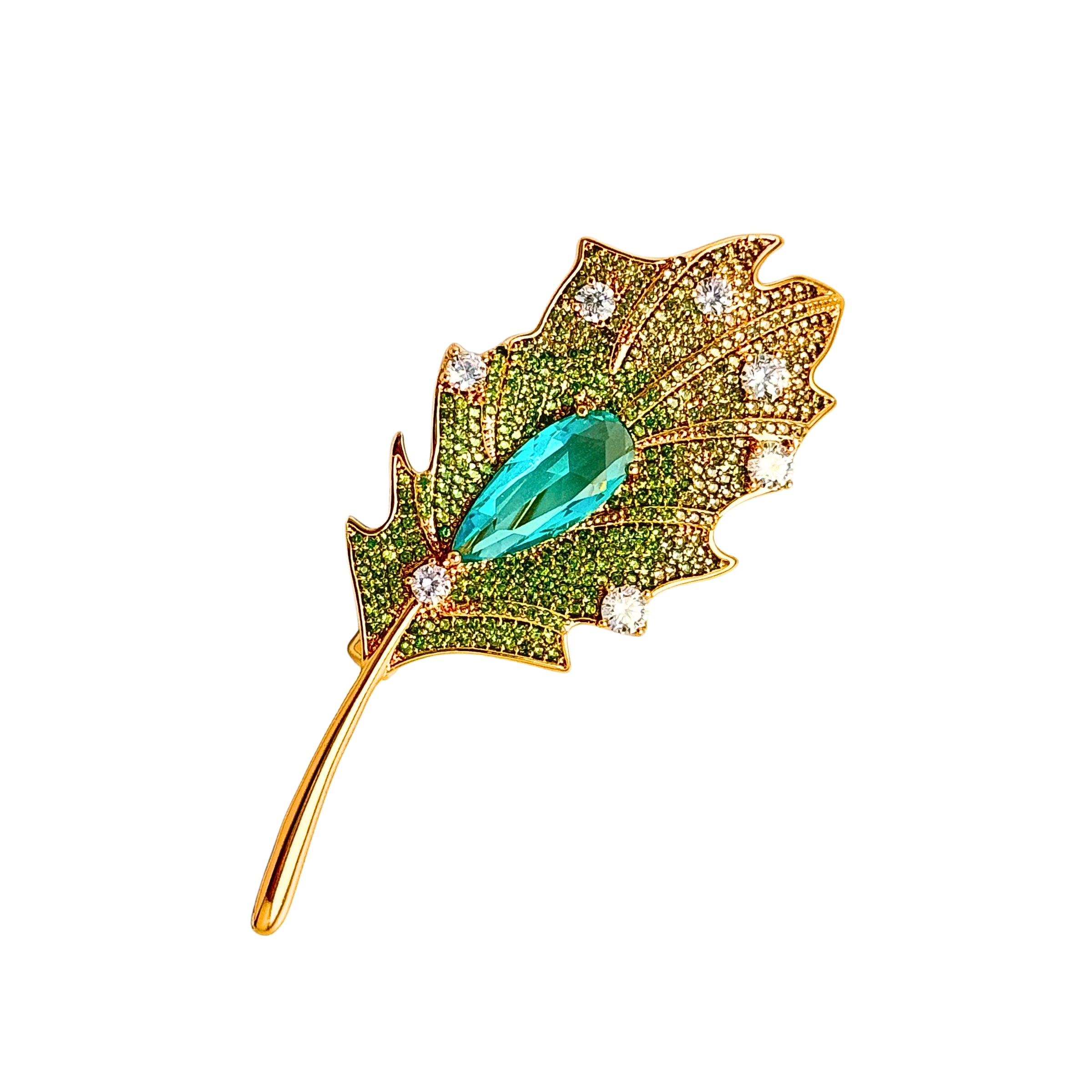 leaf-shaped brooch