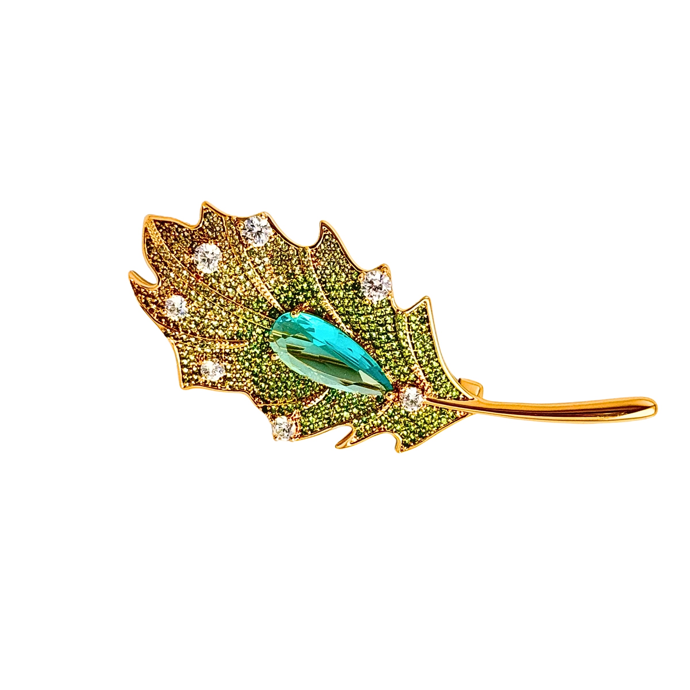leaf-shaped brooch