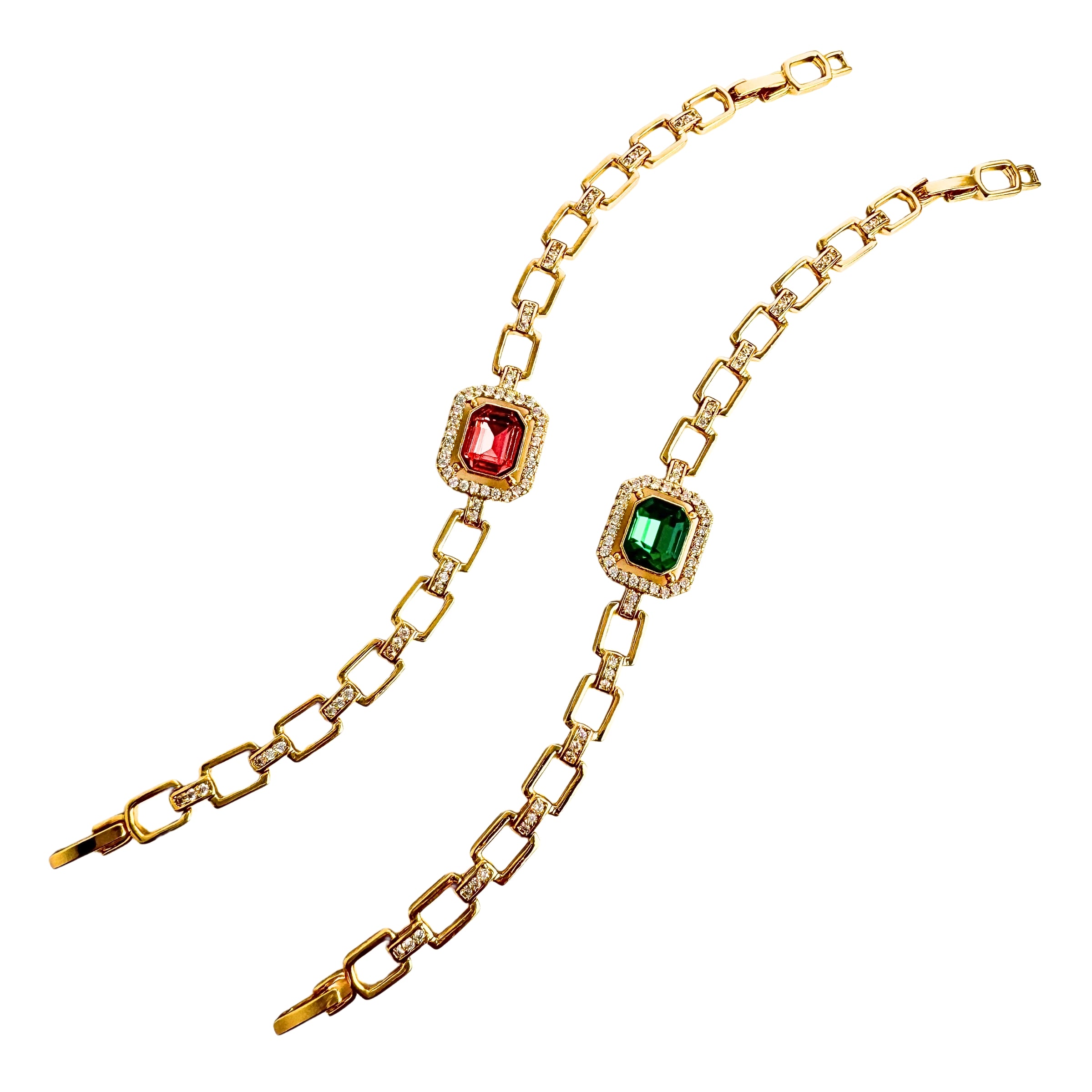 Red / Green Austrian Crystal Bracelet