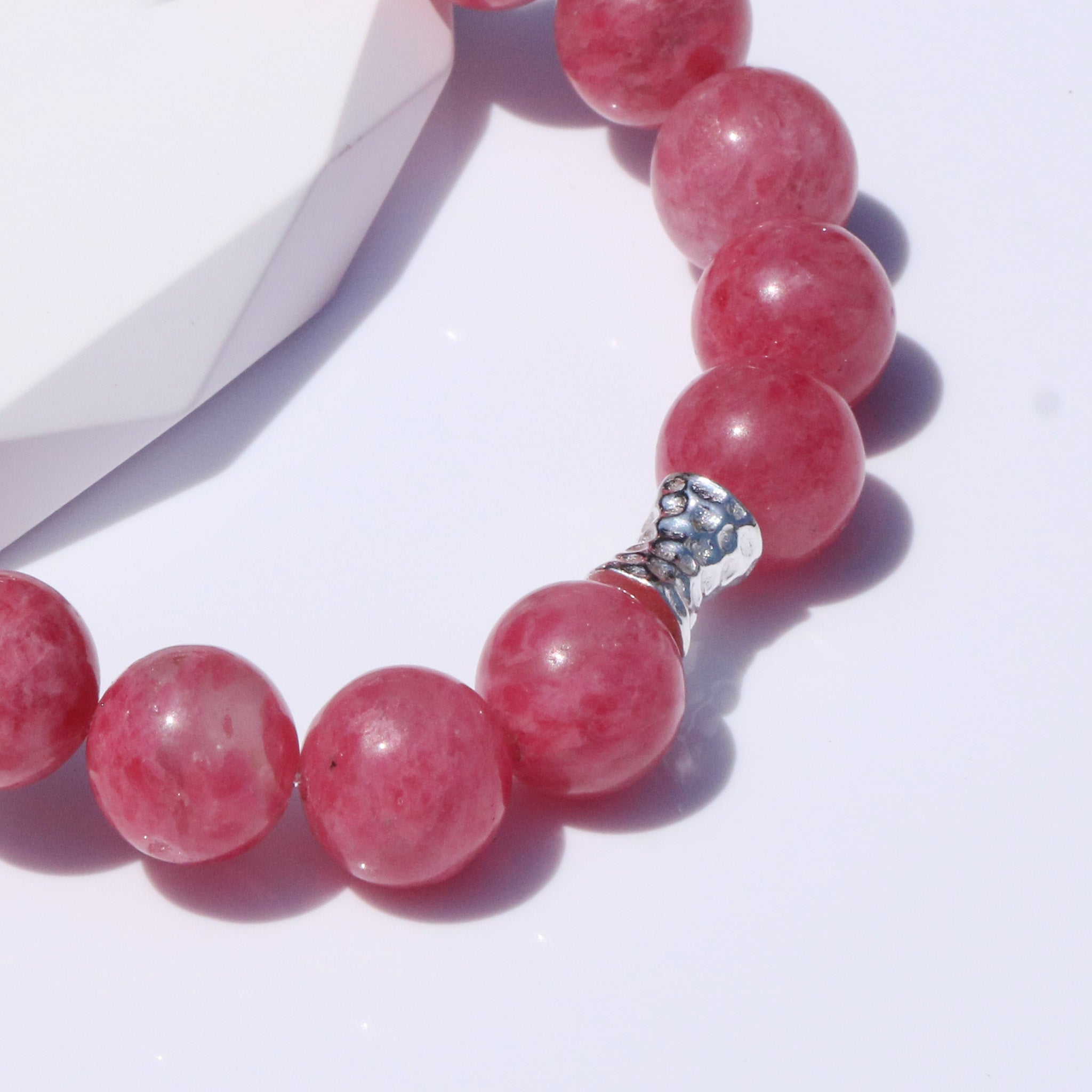 Strawberry Quartz Rhodonite Bracelet Romantic Gift for Her Perfect for Daily Wear-4