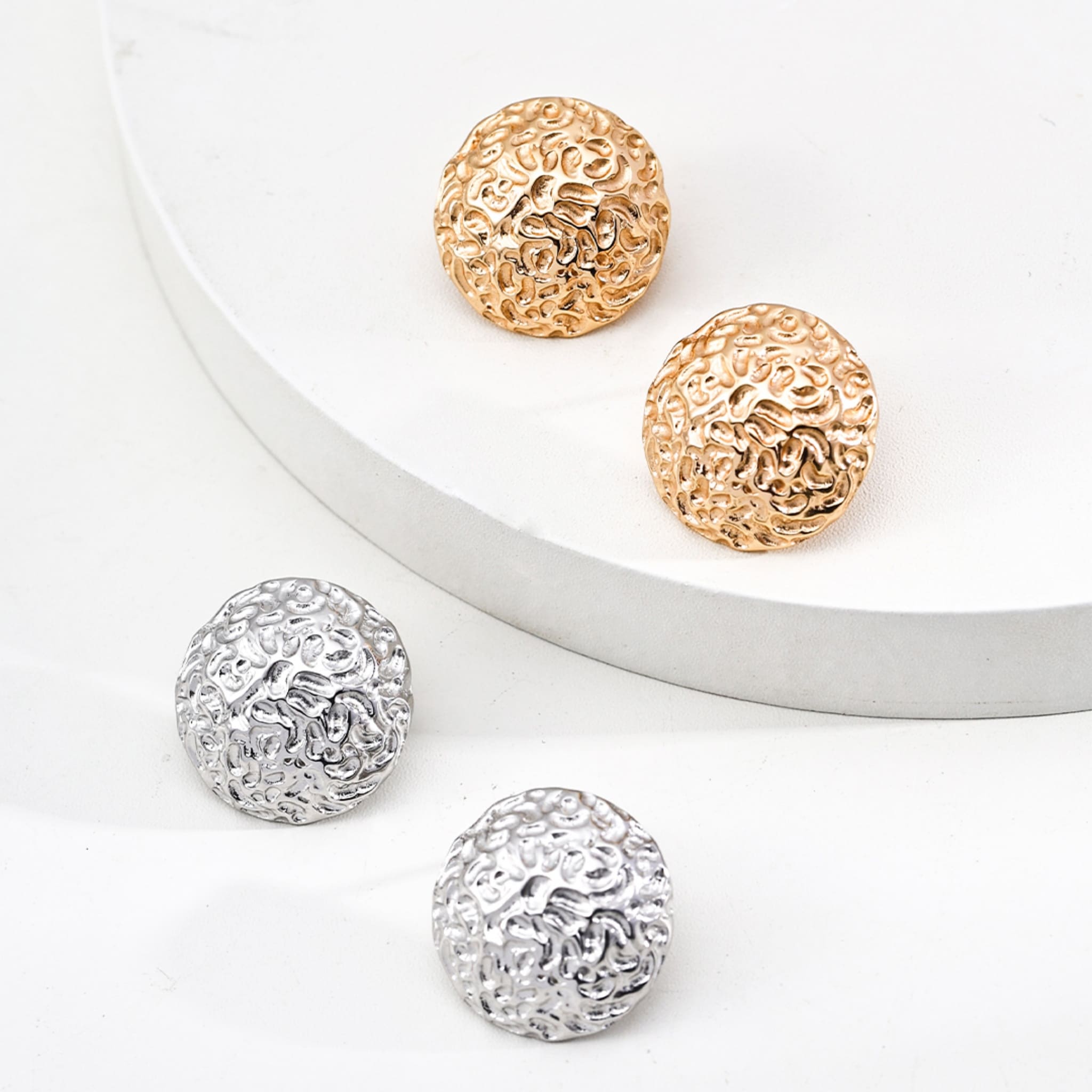 Vintage Gold Plated Sterling Silver Stud Earrings for Independent Women-1