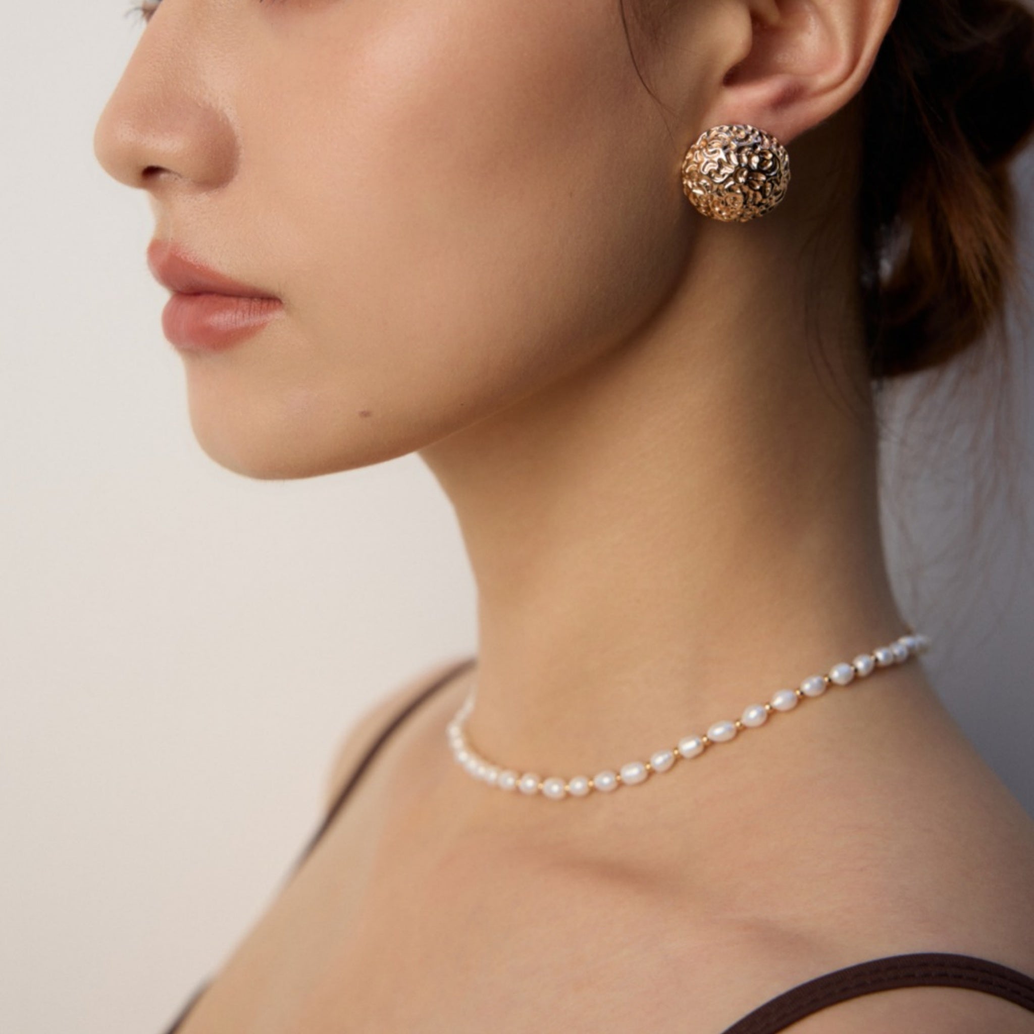 Vintage Gold Plated Sterling Silver Stud Earrings for Independent Women-2