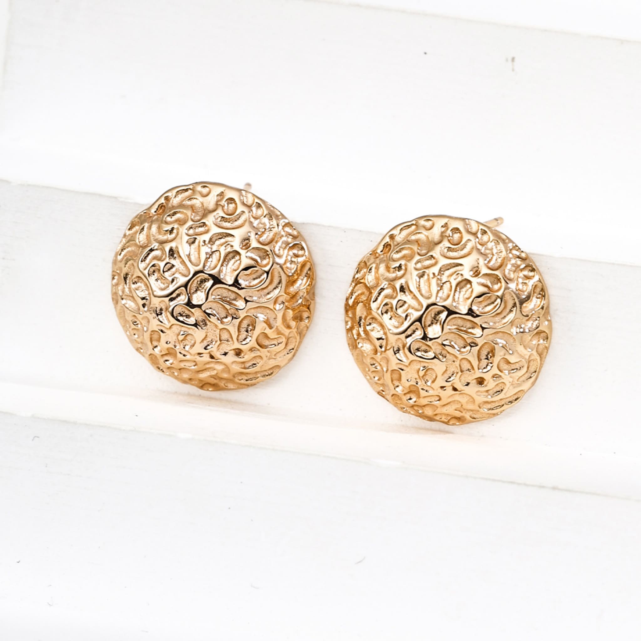 Vintage Gold Plated Sterling Silver Stud Earrings for Independent Women-3